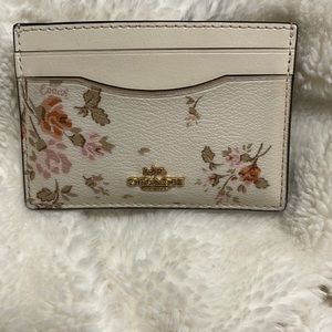 Coach Floral Card Holder